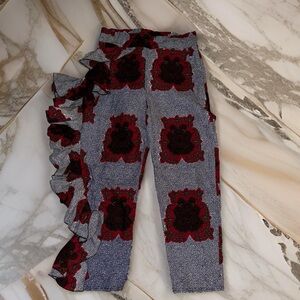 African Print Ruffled pant